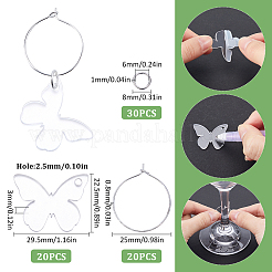 DIY-Kit zur Herstellung leerer Weinglasanhänger&nbsp;DIY-SC0023-62A