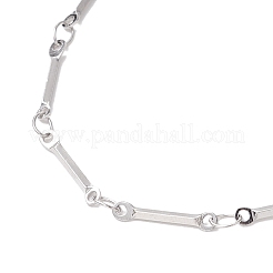 2 pz 2 colori 304 acciaio inossidabile catena a maglie piatte collana making&nbsp;AJEW-JB01348