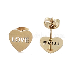 Boucles d'oreilles à tige en acier inoxydable 304 plaqué sous vide PVD pour femmes&nbsp;EJEW-A048-01G