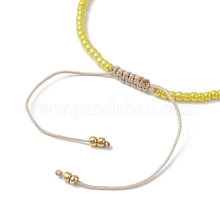 Braccialetti con perline intrecciate con conchiglie naturali e semi di vetro&nbsp;BJEW-JB09921-01