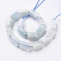 Natürliche Aquamarin Perlen Stränge&nbsp;G-S345-8x11-005