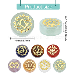 1 Set Chakra-Thema natürliche Edelstein-Display-Dekorationen&nbsp;G-FG0001-05