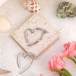 Orecchini pendenti a cuore in ottone con 925 spilla in argento sterling da donna&nbsp;JE1091B