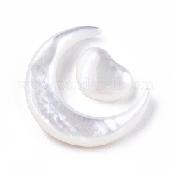Natürliche weiße Muschelperlen-Sets&nbsp;SSHEL-N032-52B-02