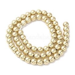 Brins de perles d'hématite non magnétiques synthétiques galvanisées&nbsp;G-I364-C03-G