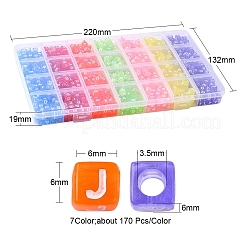 1190pcs 7 Farben transparente Acrylperlen&nbsp;TACR-YW0001-58