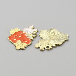 Pendentifs d'émail en alliage&nbsp;LS-ENAM-WH0050-07A-G