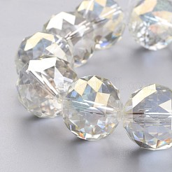 Chapelets de perles en verre électroplaqué&nbsp;EGLA-J140-FR02-20mm