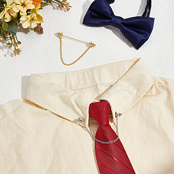 2 clip de corbata de latón bicolor&nbsp;AJEW-CY0002-71