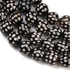 Estilo tibetano dZi abalorios hebras&nbsp;G-G328-A02-10mm