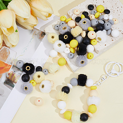 20 pz 5 colori imitazione pelliccia di visone perline europee&nbsp;FIND-PA0001-62A