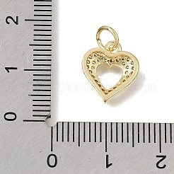 Breloques en laiton zircon cubique transparent&nbsp;CU-L001-19G-05