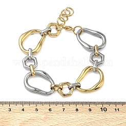 Armbänder aus unregelmäßigen ovalen Gliederketten aus Edelstahl 304 für Damen&nbsp;BJEW-D456-05GP-03