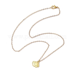 Aleación de cara de nube con collares colgantes de latón&nbsp;NJEW-JN04907