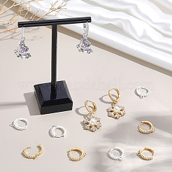 6 paire de boucles d'oreilles créoles en laiton&nbsp;KK-BBC0027-51A