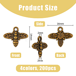 200 pendentif en alliage de style tibétain&nbsp;TIBEP-DC0001-03
