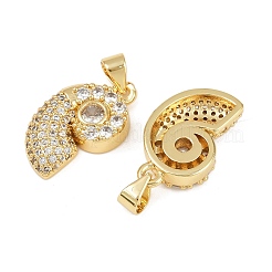 Pendentifs en laiton zircon cubique transparent&nbsp;KK-C109-02G