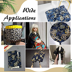 Baumwollfaserstoff mit Drachenmuster im japanischen Stil&nbsp;DIY-WH0591-417A