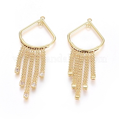 Connettori in ottone micro pavimentato in zirconia cubica&nbsp;ZIRC-G166-35G
