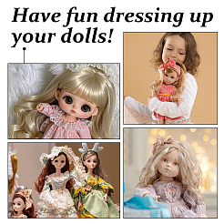 6 stücke 6 farben hohe temperatur faser lange birne dauerwelle frisur puppe perücke haar&nbsp;DOLL-DC0001-06B