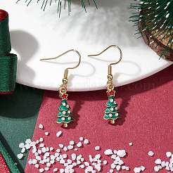 5 paar 5 arten weihnachten baum legierung emaille baumeln ohrringe&nbsp;EJEW-JE05828