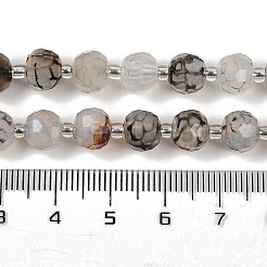 Natürliche Drachenadern Achat (gefärbt und erhitzt) Perlenstränge&nbsp;G-H057-A09-01