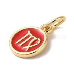Echte 18 Karat vergoldete Messing Emaille Charms&nbsp;KK-L216-001G-L03
