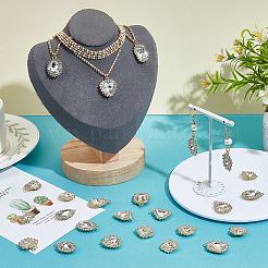 40 stücke 8 stile legierung strass anhänger&nbsp;ALRI-NB0001-19G