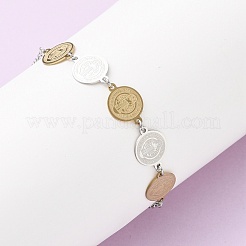 Religion 304 Edelstahl-Gliederarmbänder für Damen&nbsp;BJEW-F524-03GP