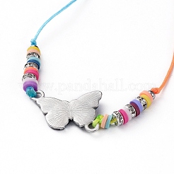 Braccialetti a maglie in nylon regolabili&nbsp;BJEW-JB04937-M