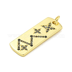 Echte 18 Karat vergoldete Messing Micro Pave Zirkonia Anhänger&nbsp;KK-R159-06B-G