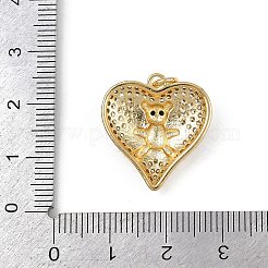 Pendentifs avec zircon cubiques à micro-pavés en laiton&nbsp;KK-S528-13G