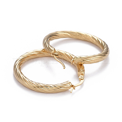 Pendientes de aro de acero inoxidable 304&nbsp;EJEW-L232-034A-G