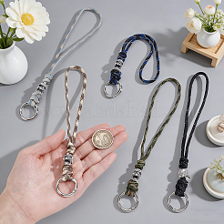 5 pièce 5 couleurs alliage crâne 7 noyaux intérieurs polyester et spandex cordon cordes pendentif décorations&nbsp;HJEW-HY00190