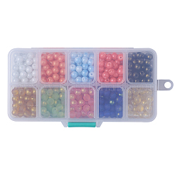 10 Farben sprühlackierte Glasperlen&nbsp;DGLA-JP0001-03-10mm