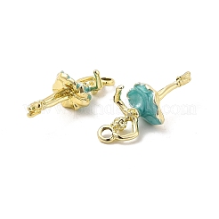 Crémaillère placage pendentifs en émail d'alliage&nbsp;ENAM-M051-02G-A