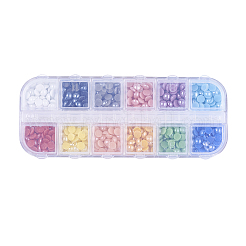 Cabochons manuels en porcelaine plaquée de 12 couleurs&nbsp;PORC-JP0001-14-5mm