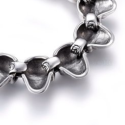Bracciali retrò in acciaio inossidabile 304&nbsp;BJEW-L631-06AS