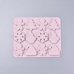 Moldes de silicona de grado alimenticio con tema navideño&nbsp;DIY-F047-01