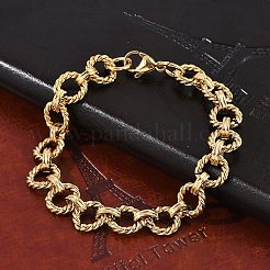 Rolo-Kettenarmbänder aus 304 Edelstahl für Damen und Herren&nbsp;BJEW-F488-44G