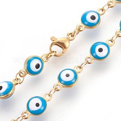 304 Edelstahl-Emaille-Gliederarmbänder&nbsp;BJEW-A111-AM
