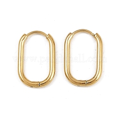 Orecchini a cerchio ovali in acciaio inossidabile 304&nbsp;X-EJEW-K268-36G