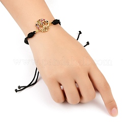 Fabbricazione di braccialetto intrecciato regolabile in cordoncino di nylon&nbsp;AJEW-JB00758