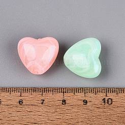 Perles acryliques transparentes bicolores lumineuses&nbsp;OACR-Q199-49