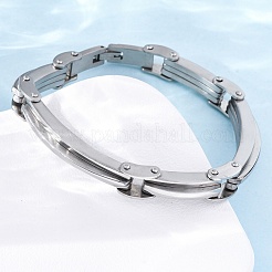 Bracelets à maillons en acier inoxydable 304 pour femmes et hommes&nbsp;BJEW-R018-05P