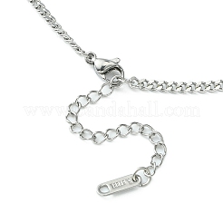 Collar de cadena de eslabones de acero inoxidable 304 para hombres y mujeres.&nbsp;NJEW-YW0001-14