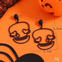 Ohrstecker mit Totenkopf-Motiv aus Messing&nbsp;WO0329