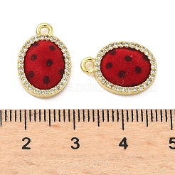 Pendentifs avec zircon cubiques à micro-pavés en laiton&nbsp;KK-C158-03E-G