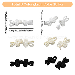 30 stücke 3 farben handgemachte chinesische frosch knoten tasten sets&nbsp;AJEW-CY0001-49