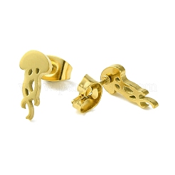 Niedliche Ohrstecker aus 304 Edelstahl mit Tiermotiv&nbsp;EJEW-B041-04C-G